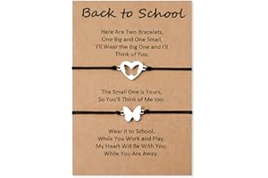 GBTBYS Back to School Gifts Mommy and Me Bracelet First Day of School Matching Wish Bracelets Set for Mother Daughter Son Women Teen Girls Boys Jewelry Gift