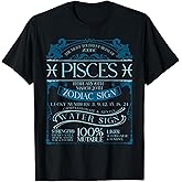 Pisces Zodiac Sign Astrology Zone Astronomy Lovers T-Shirt