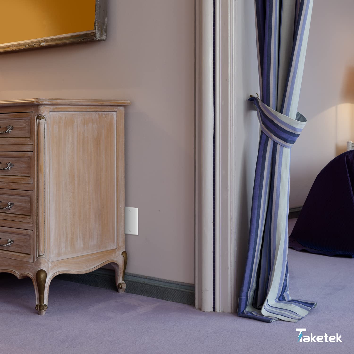 TAKETEK Blank Wall Plates, No Device Blank Outlet