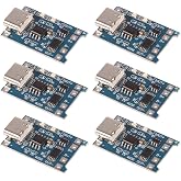 6PCS TP4056 Type-C USB Charging Module 5V 1A 18650 Lithium Battery Charging Board Power Charger Board with Protection