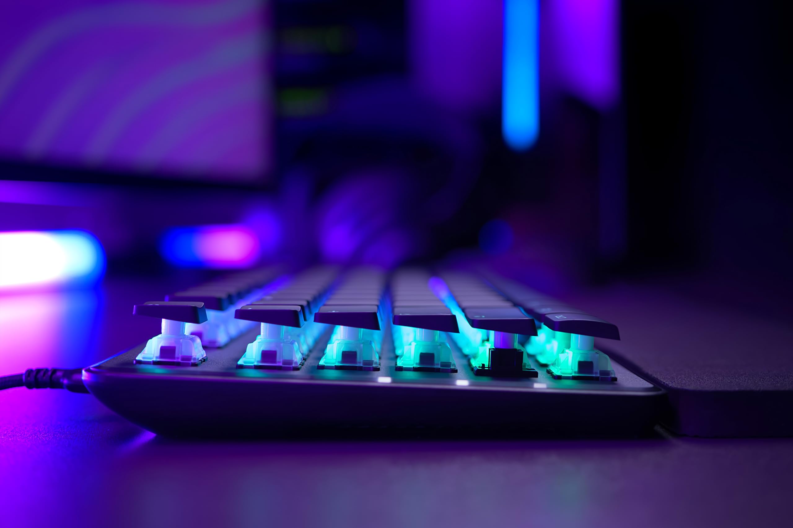 Turtle Beach Vulcan II TKL Pro - Magnetisch-mechanische RGB-Gaming-Tastatur, Analoge Halleffekt-Schalter, Medientasten, Handballenauflage, Aluminium-Abdeckplatte 7