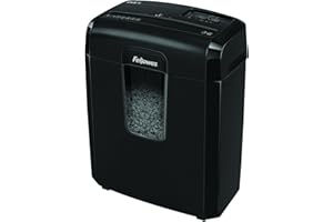 Fellowes Powershred 8MC5 8-Sheet Micro-Cut Paper Shredder, Black 4777001
