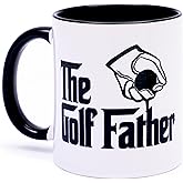decorluxes Golf Gifts for Dad 11oz Ceramic Mug, Best Dad by Par Mug, Funny Golf Gift for Men, Husband, Gifts for Father’s Day, Birthday (Design 2)