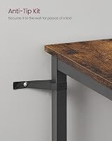 VASAGLE High Table Square Bar Table 60x60x92 cm Steel Frame Rustic Brown Black view 8