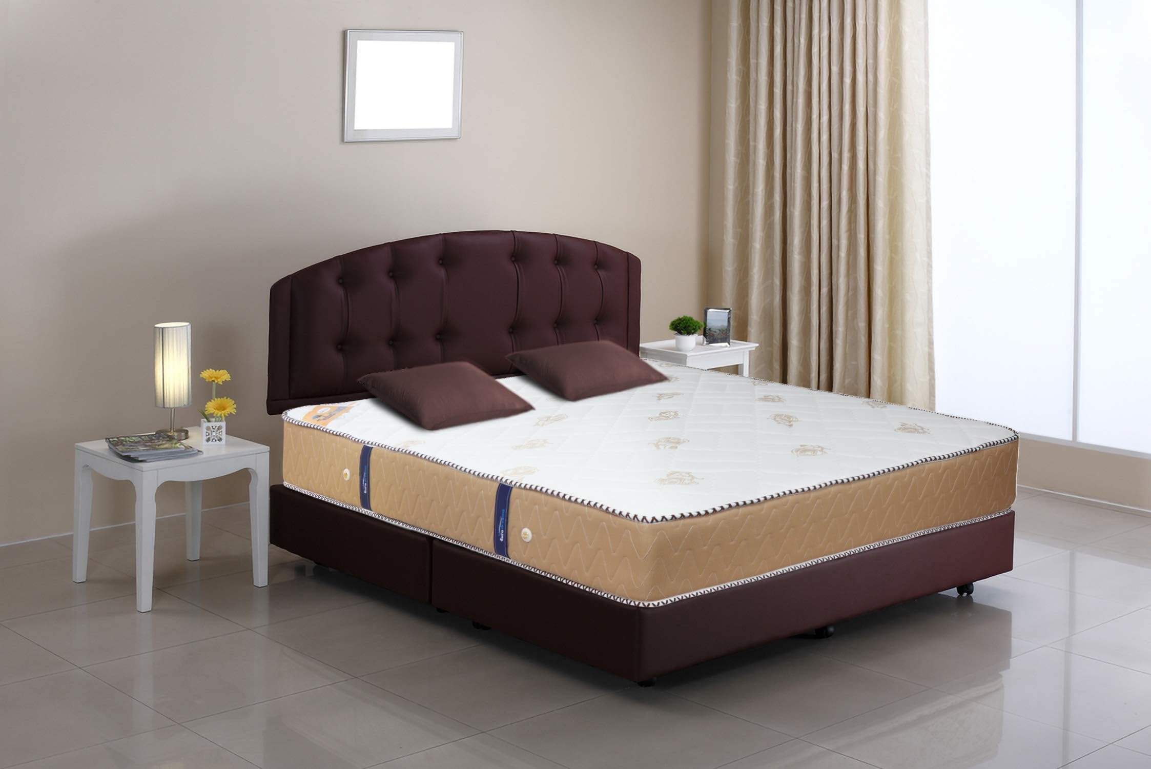 Euro Dreams Feather Touch 8-inch Single Size Pocket Spring Mattress (White, 72x30x8)
