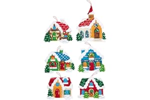 Bucilla 89218E Christmas Village Felt Applique Kit
