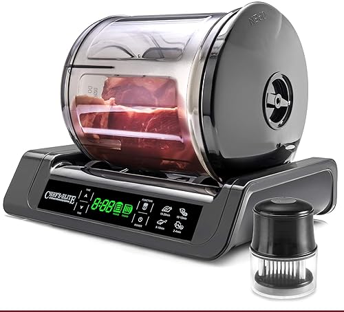 STX International STX-1000-CE Chef's Elite 15 Minute Meat & Vegetable Vacuum Marinator with Auto Shut Off and Free Meat Tenderizer