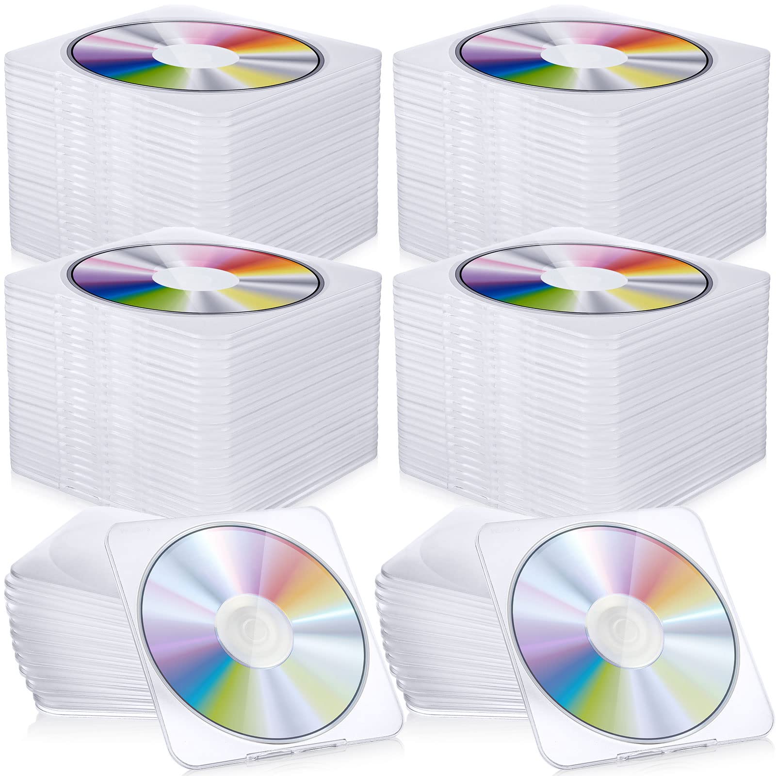 Photo 1 of Macarrie 50 Pcs Slim Clear Transparent CD/DVD Case - PP Poly Plastic Jewel Cases for Discs