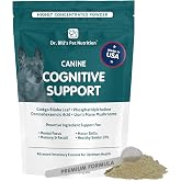 Dr. Bill's Canine Cognitive Support Senior Dog Brain &amp; Memory Supplement | Aging Dog Brain &amp; Memory Support with Lion's Mane, DHA, Ginkgo, Bacopa, B vitamins &amp; more for Healthy Cognitive Function