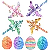 Olee Odee 4PCS Dragon Eggs with Mini Dragon Inside 3D Printed Mystery Gifts Toys Set for Kids Boys Girls Easter Christmas Birthday Graduation Back to School Stocking Stuffer(Magic Pop)