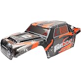 GDOOL 90144 Truck Car Shell Body Cover with Body Decal Spare Parts for 1:12 Bruhless Brushed 901 901A HM124 RC Car Trucks (Orange)