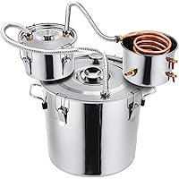 Slsy 3 Gallon Moonshine Still Water Alcohol Distiller, 12 Liters DIY Whiskey Still Stainless Steel Spirits Boiler with…