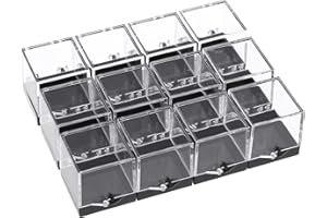 Cabilock Acrylic Box Plastic with for Accessories Gift .cm Pecimen Beads Cases Ornaments Case Lids Candy Display Sample Tiny 