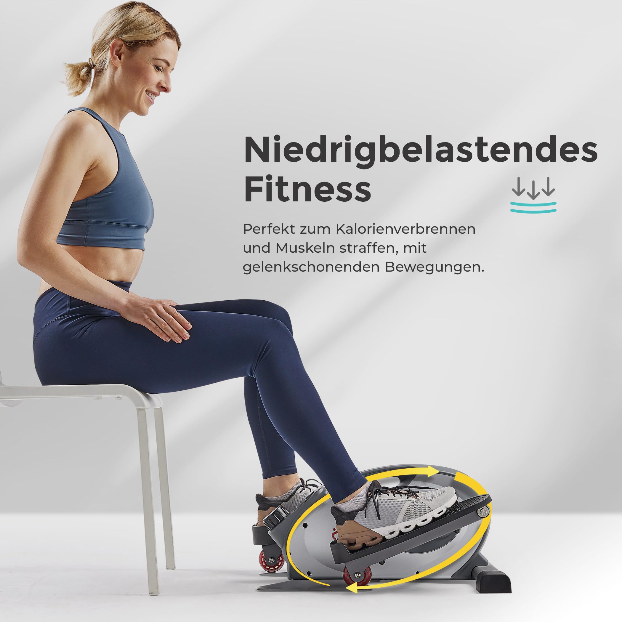 Sunny Health & Fitness Smart Portable Magnetischer Ellipsentrainer unter dem Schreibtisch – SF-E323017 2