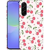 SuzaCase for Samsung Galaxy A36 5G, Samsung A36 Case with Stylish Cherry Pink Pattern Design Printed Cute, Sleek Durable Hardshell Protective Designer Phone Case/Cover for Samsung A36