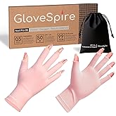 GloveSpire Thickened UV Gloves for Nails, UPF50+ UV Protection Gloves, Fingerless Design for Women Gel Manicures Anti UVA UVB