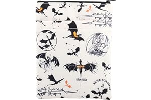 JNIAP Romantasy Dark Academia Dragons Book Sleeve Romantasy Dragons Gifts Dragon Riders Book Gifts YA Fantasy Book Cover Dragons Lover Book Gifts (vioence)