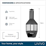 LIVIVO 107cm Chiminea Patio Heater - Grey, Weather & Rust-Resistant view 9