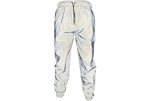 LZLRUN Reflective Pants Men Running Dance Cycling Fluorescent Trousers