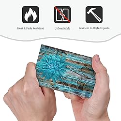 Rustic Teal Flower 1 Gang Light Swich Cover No