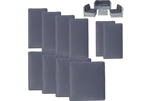 VIXLON Outdoor Patio Cushion Covers Replacement,Set of 10 Outdoor Cushion Covers for Patio Furniture,Waterproof Furniture Cushion Covers,Inelastic Covers(10 Piece Sets, Dark Grey (Only Cover))