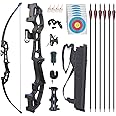 Monsour Archery Recurve Bow and Arrows Set for Adults Metal Riser 51" Longbow Kit Right Hand Straight Bow for Beginner Outdoor Hunting Shooting Practice