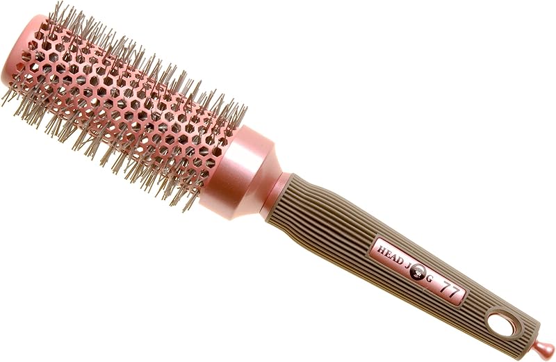Head Jog 77 Pink Radial Brush Ceramic Coated Barrel 33mm Nylon Bristles