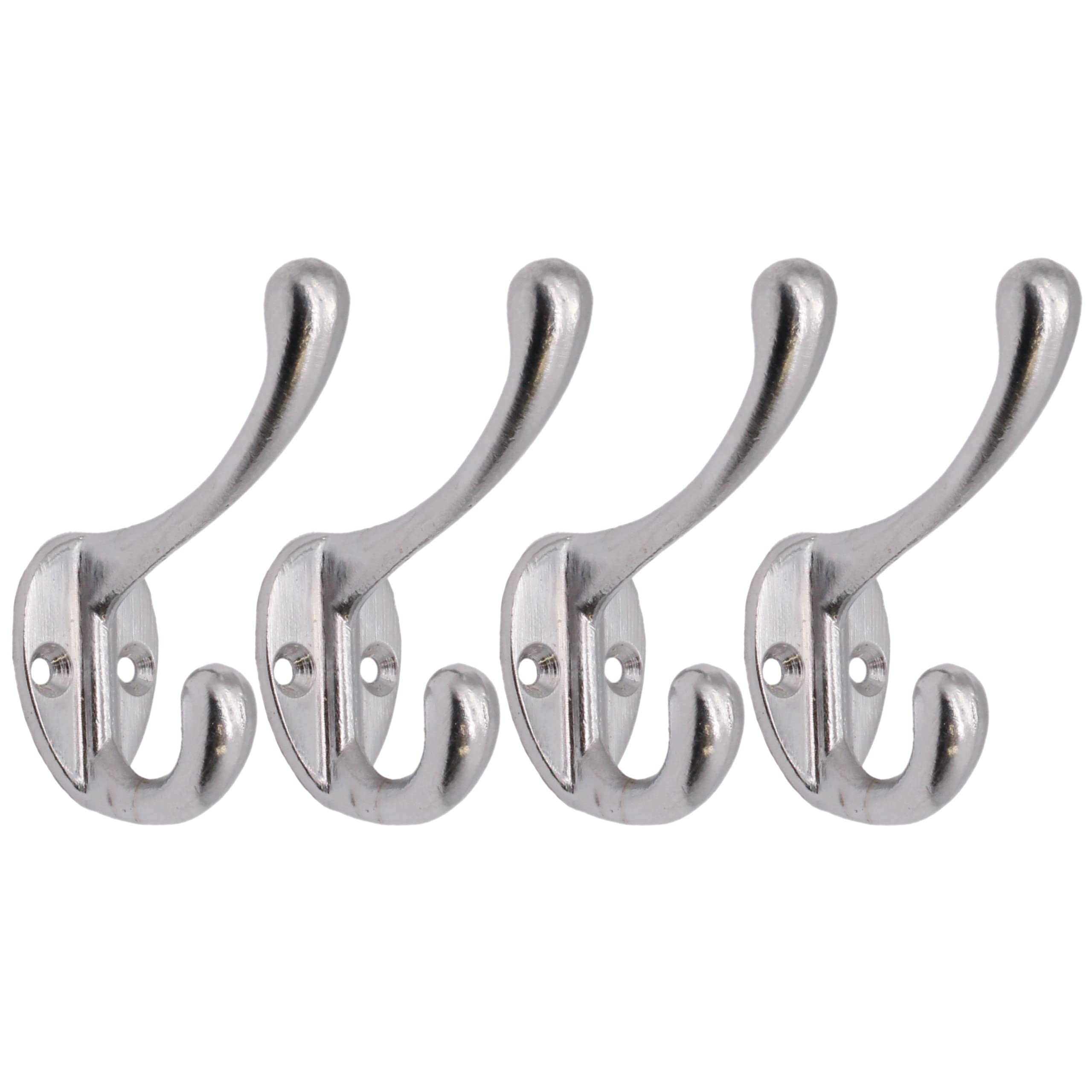 EAI Hat Coat & Robe Hook - Satin Chrome - Pack of 4