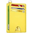 EcoVision Slim Minimalist Front Pocket Wallet, RFID Blocking Credit Card Holder Wallet with Detachable D-Shackle for Men Women