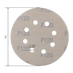 Mestool 5-Inch 8-Hole Hook and Loop Sanding