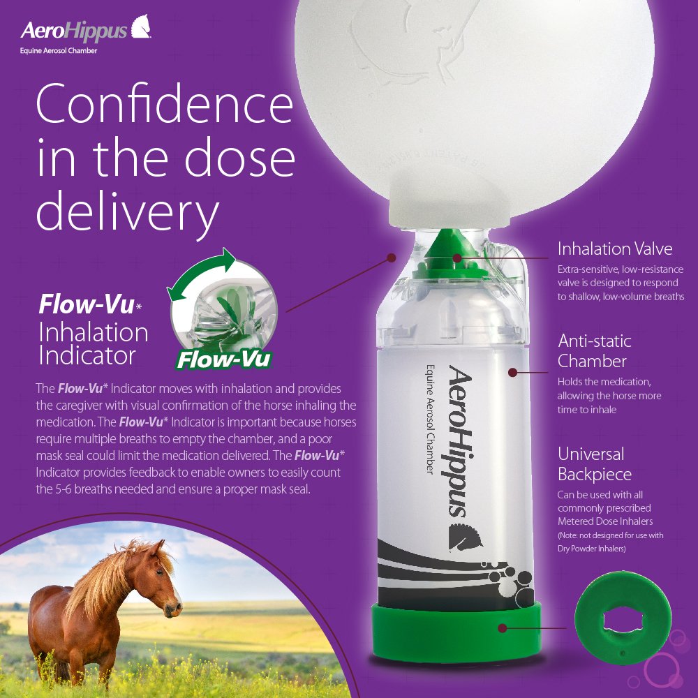 AEROHIPPUS Equine Aerosol Chamber for Horse Inhalers Respiratory Relief from eBay