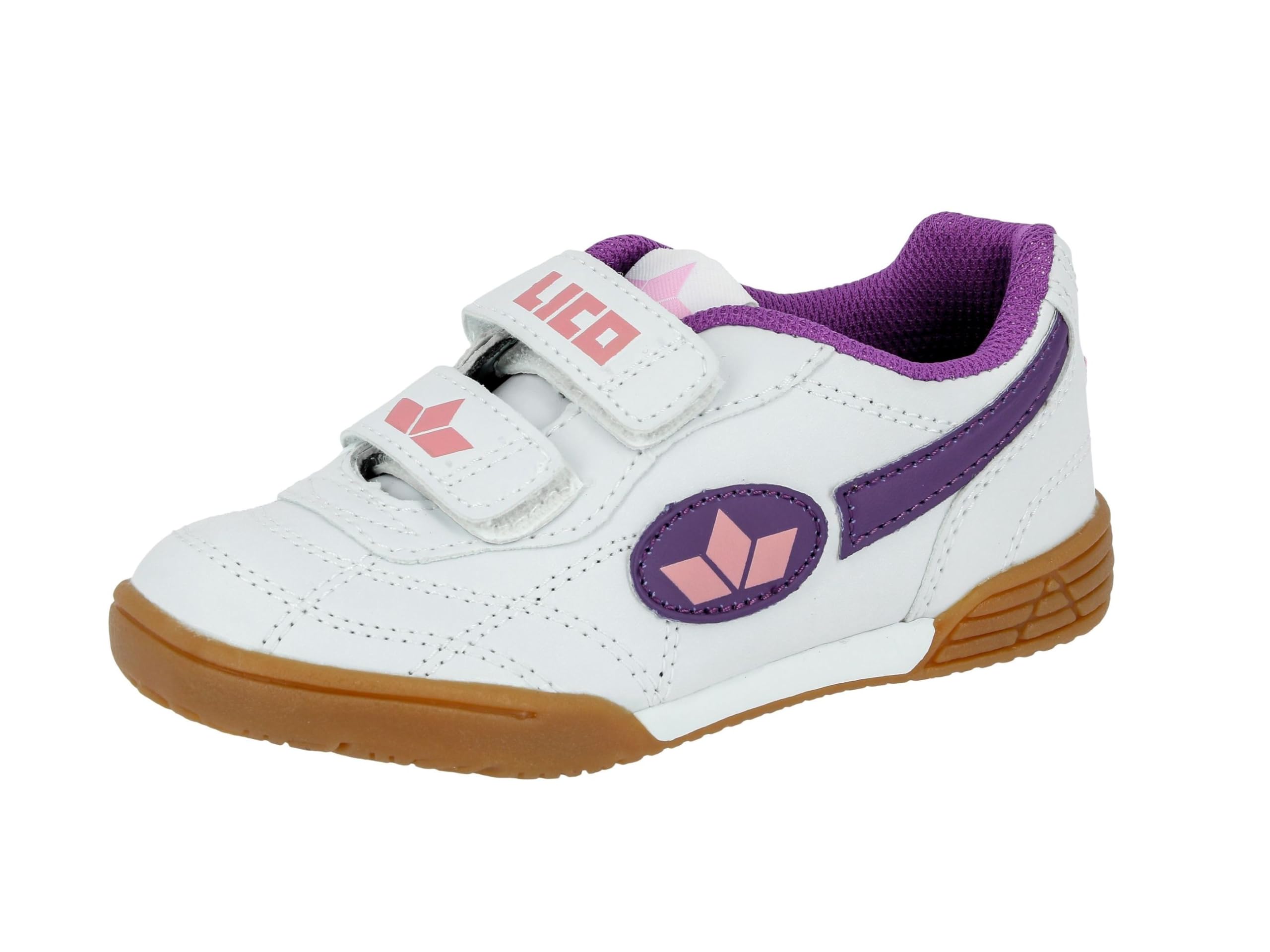 Lico Girl's Bernie V Indoor shoes, Bianco Weiss Lila, 12.5 UK