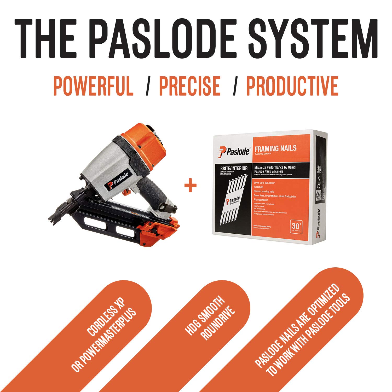 Paslode, Framing Nails, 650839, 30 Degree RounDrive Brite, 3 1/4 inch x