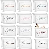 Buryeah 24 Pcs Cosmetic Bags for Women Employee Gift Thank You for Being Awesome Makeup Bags Bulk Employee Appreciation Pouches for Women Coworker Teacher(White)