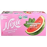 Nixie Sparkling Water Organic Watermelon Mint Sparkling Water 8 Pack, 12 FZ