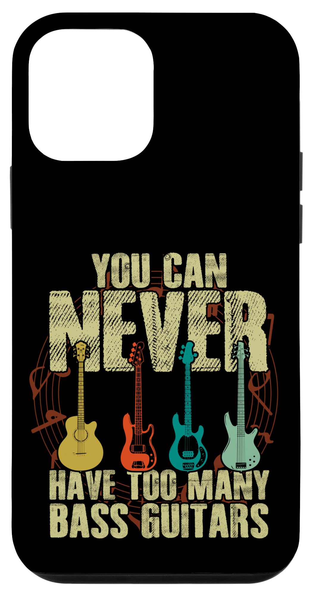 iPhone 12 mini Vintage You Can Never Have Too Many Bass Grunge Music Case