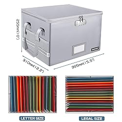 ENGPOW Fireproof Box with Lock, File Box Storage