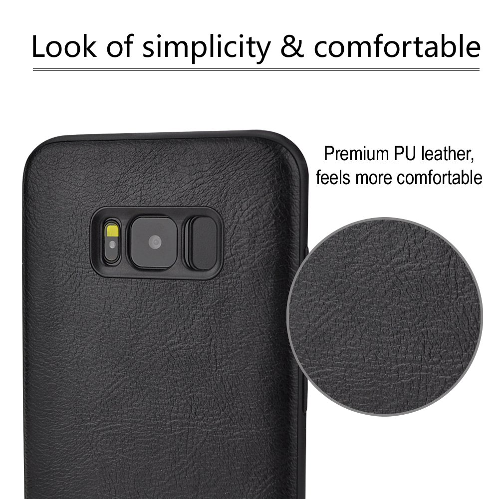 Galaxy S8 Case, iBazal [Business Series] PU Leather Case, Bumper Case Back Cover for Samsung Galaxy S8 (2017) - Black