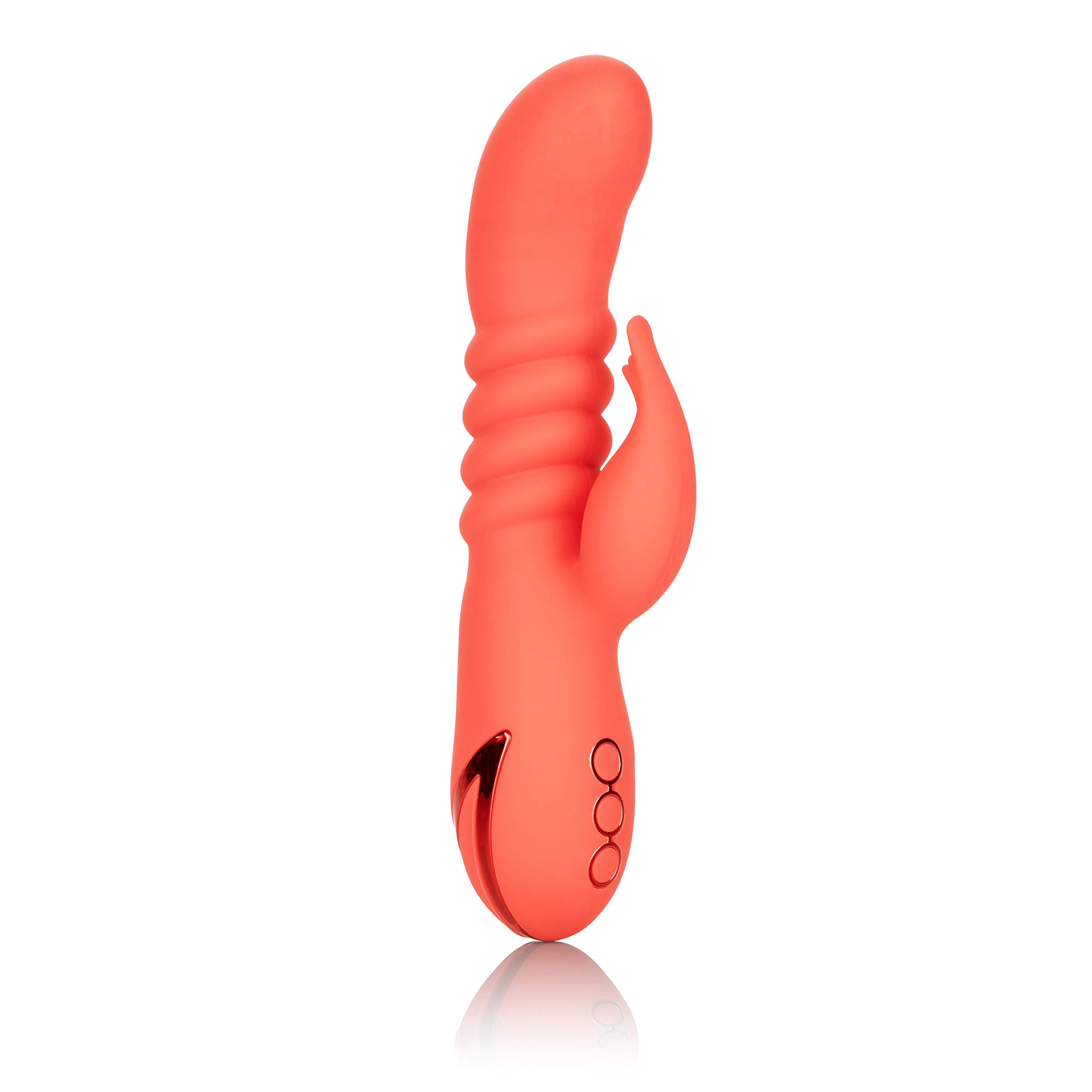 California Exotic Novelties Dreaming Oranage County Cutie Thrusting Silicone Massager, Orange