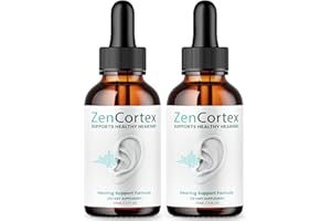 PURVIA (2 Pack) Zencortex For Tinnitus Relief - Official Formula - Zencortex Drops for Ears, Zen Cortex 24 Tinnitus Drops Liquid Supplement Reviews, Zen Cortex Hearing Support Formula, Zencortex Oral (4oz)
