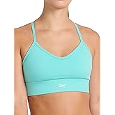 Reebok Womens Id Train Tri Back Bra, Slim Fit, Lightweight Stretch Poly Motion Interlock Fabric, Moisture-Wicking