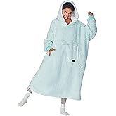 Catalonia Oversized Blanket Hoodie Sweatshirt, Fleece Pullover with Large Front Pocket for Adults Men Women