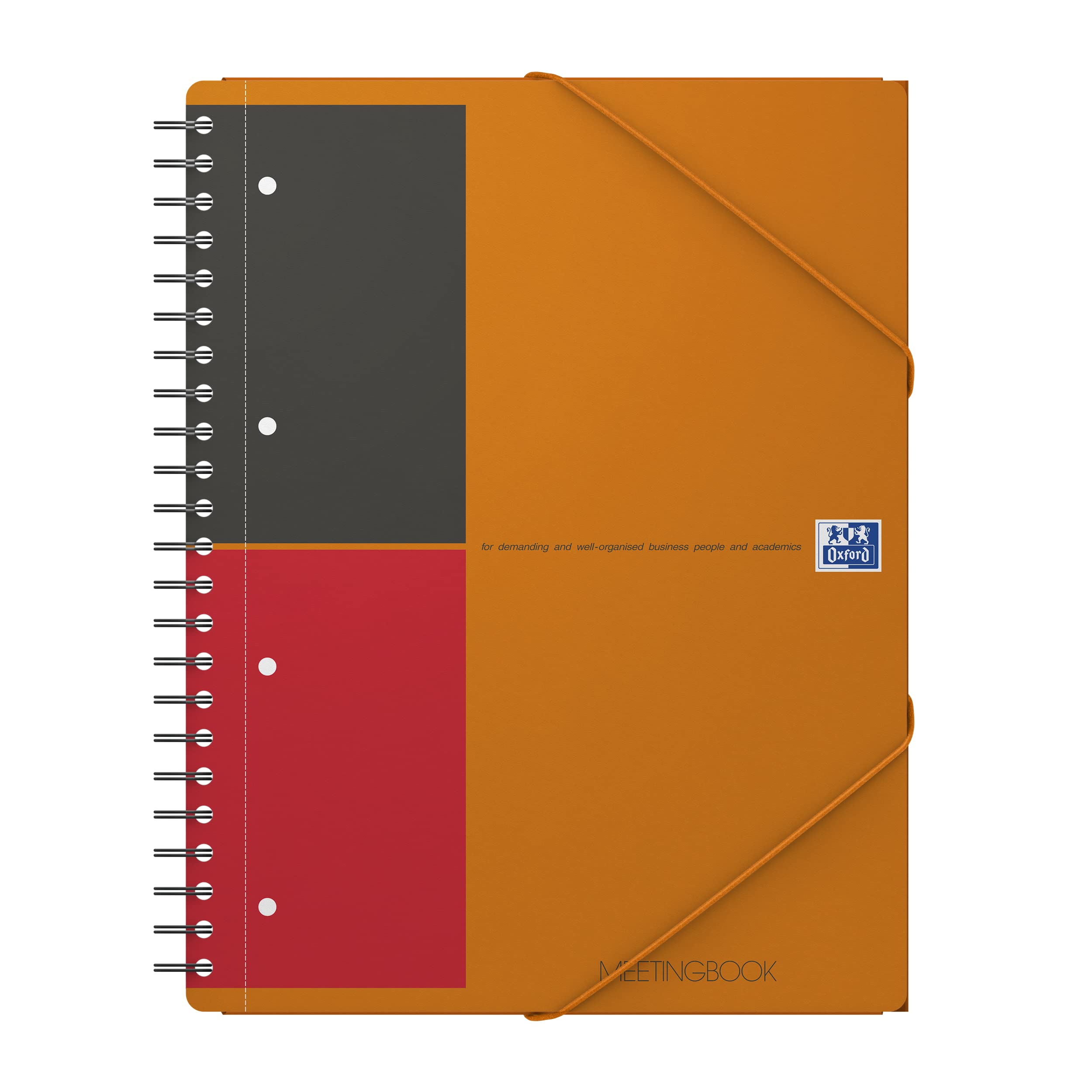 Oxford All international notebooks and pads use high-white 80 paper and have a framed 6mm ruling with space for meeting / subject titles and actions