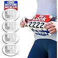 bibSNAPS Race Bib Clips - Safety Lock Fasteners, Secures Running, Marathon, Cycling & Event Number, Non Magnetic, Easy to Use, Snap & Lock, Replacement for Pins & Magnets, Believe in Yourself (4pcs)