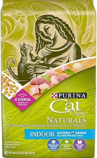 PURINA CAT CHOW NATURALS DRY CAT FOOD, INDOOR WITH REAL CHICKEN & TURKEY, 3.15 LB BAG