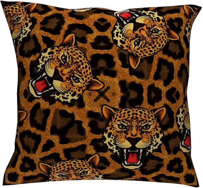 Gamoii animal brown leopard print cushion covers decorative cushion