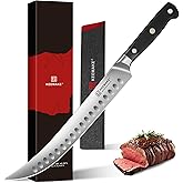 KEEMAKE Butcher Knife 10 Inch, Carving Knife for Meat Brisket Slicing Knife Professional Razor Sharp German Steel with Full Tang Design Ergonomic Handle for Meat, BBQ, Gift Box Included