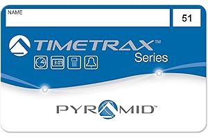 Pyramid Time Systems Trax 41304 Swipe Cards (51-100) for TTEZ, TTEZEK, PSDLAUBKK, TTPRO, TTMOBILE, FASTTIME 8000 & 9000 Time Clock Systems, 50/Pk. Magnetic Strip Employee Card, Blue/Black/White