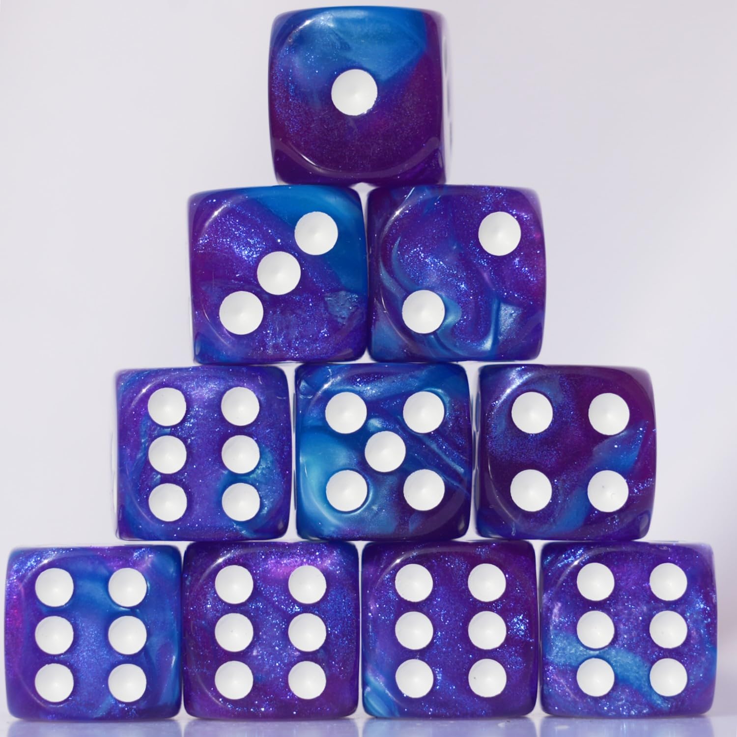 10 PC D6 dice 16mm Acrylic Dice Set for RPG MTG DND