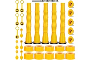 Gas Can Spout Replacement, Old Style Gas Can Nozzle for 1/2/5/10 Gal Gas Can, 5-Kit, Upgrade Fuel Can Spout, Compatible with 